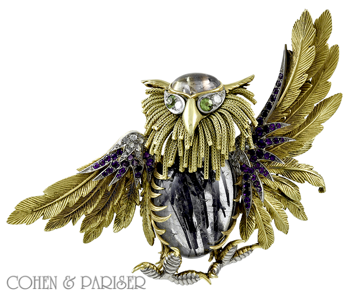 French Owl Pin